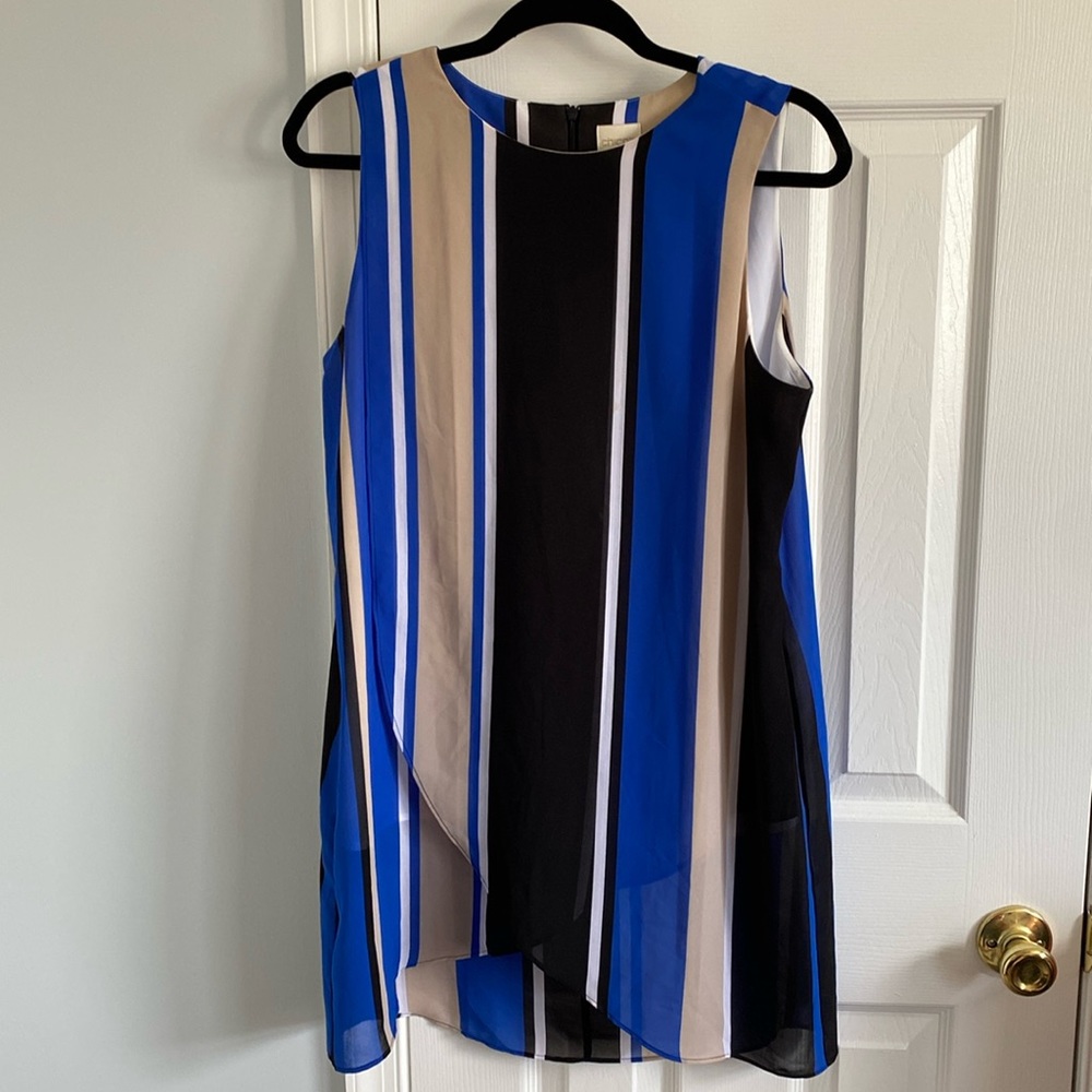 Chico's Dramatic Color Block Striped Tank Tunic Size 1 (Women's Medium/Sz 8)